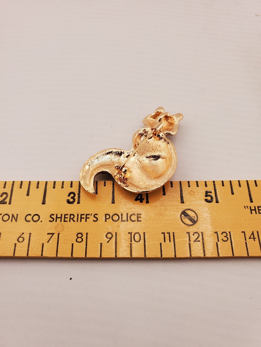 Fox Enamel And Rhinestone Brooch - Picture 4 of 4